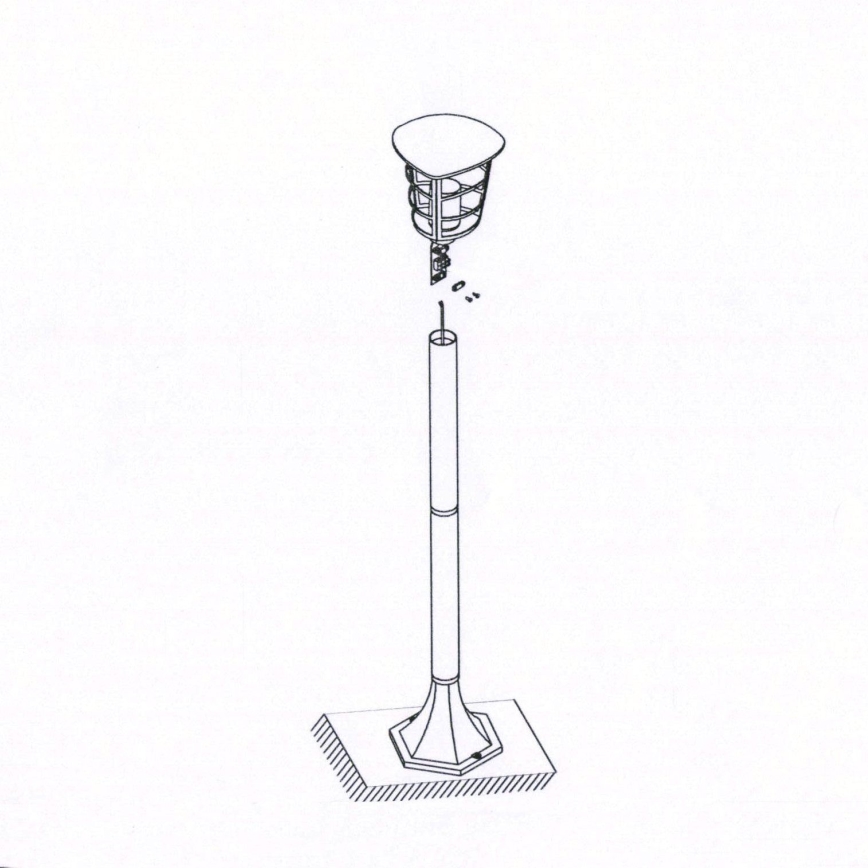 Eglo - Candeeiro LED para exterior 1xE27/8,5W/230V IP44 preto