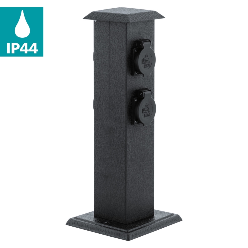 EGLO 93426 - Coluna de jardim exterior com tomadas SCHUKO IP44