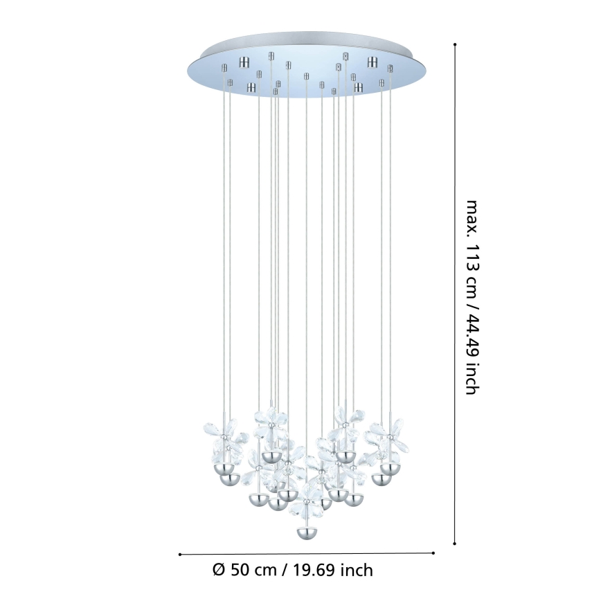 Eglo 93662 - Lustre LED suspenso por cabo PIANOPOLI LED/44W/230V