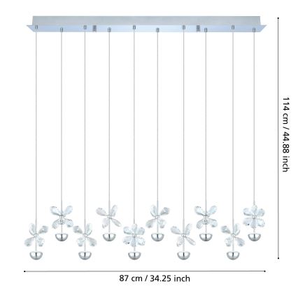 Eglo - Lustre LED suspenso por cabo LED/25W/230V