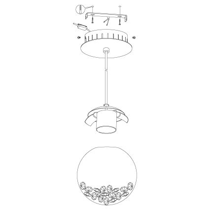 Eglo - Candeeiro suspenso LED/5W/230V
