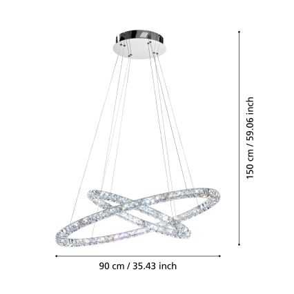 Eglo - Candeeiro suspenso LED LED/56,1W/230V