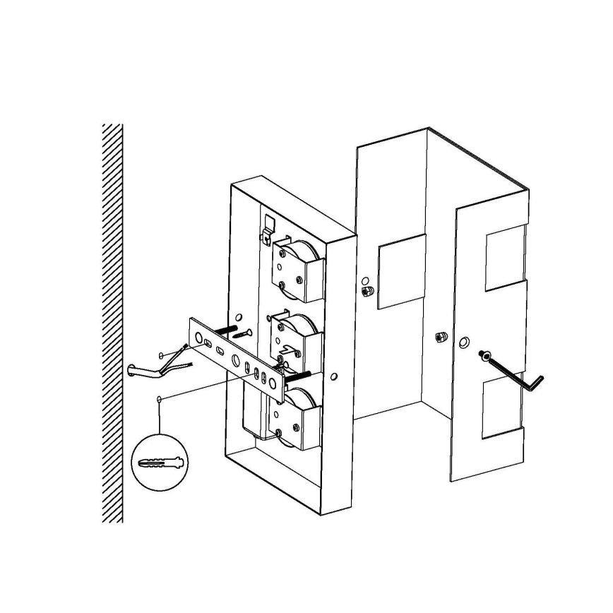 Eglo 94086 - Iluminação LED de exterior RALORA 3xLED/2,5W/230V IP44