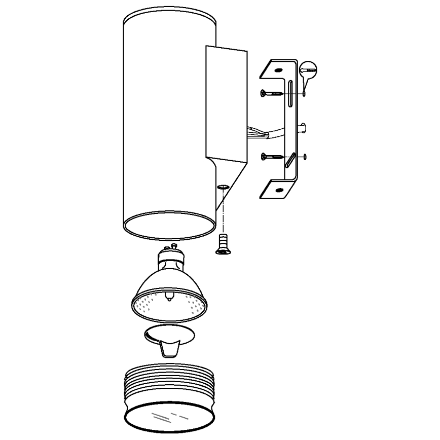 Eglo - Iluminação LED de exterior 2xGU10/3W/230V IP44