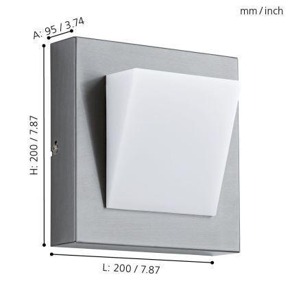 Eglo 94114 - Candeeiro exterior LED GALARY 1 LED/3,7W/230V IP44