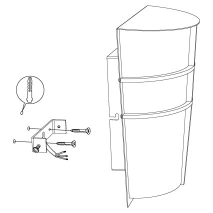 Eglo - Iluminação LED de exterior 2xLED/2,5W/230V IP44