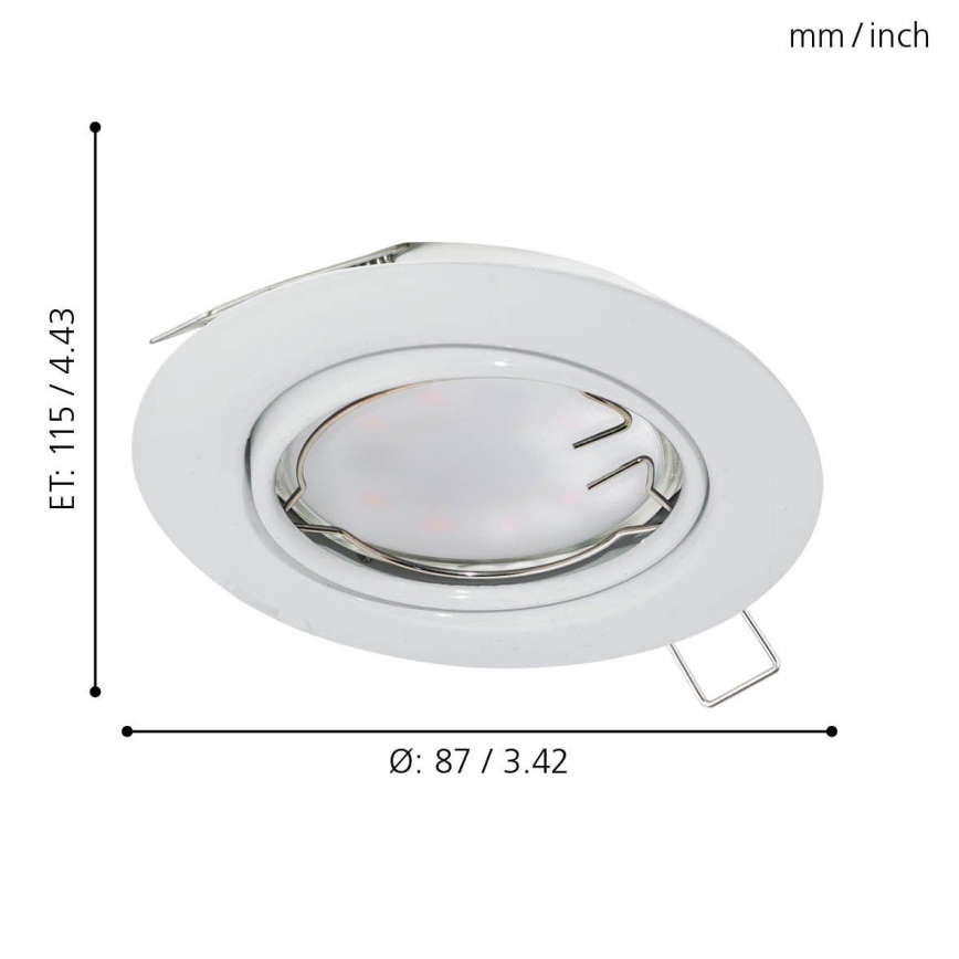 Eglo - Foco de encastrar LED 1xGU10-LED/5W/230V