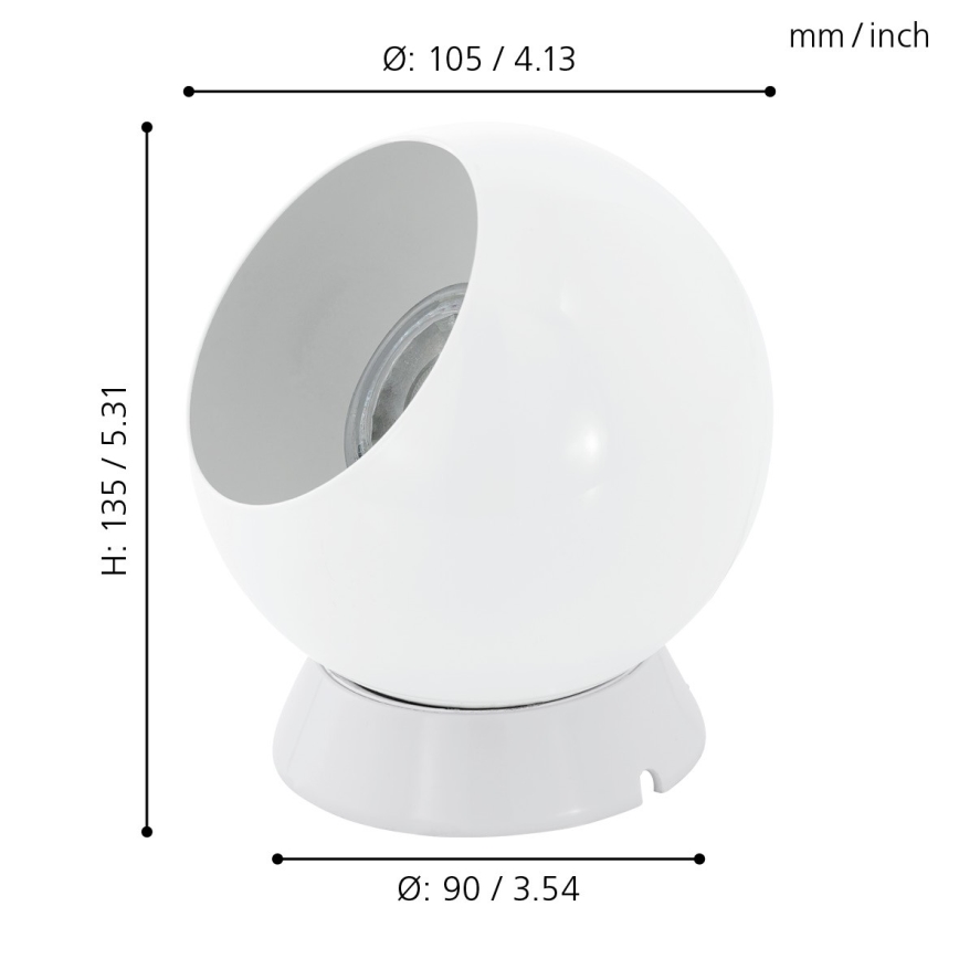Eglo - Lâmpada de mesa / Væglampe 1 1xGU10-LED/3,3W/230V