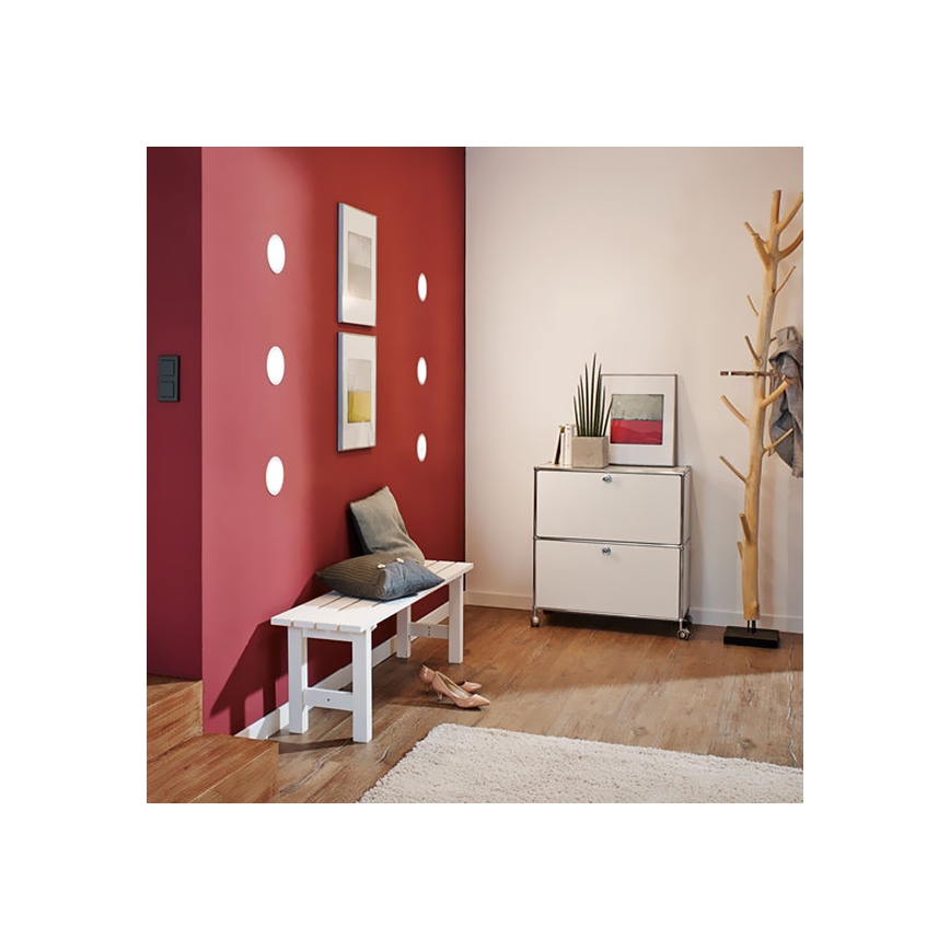 Eglo - Conjunto de 3 luminárias de embutir LED FUEVA 1 1xLED/2,7W/230V diâmetro 8,5 cm