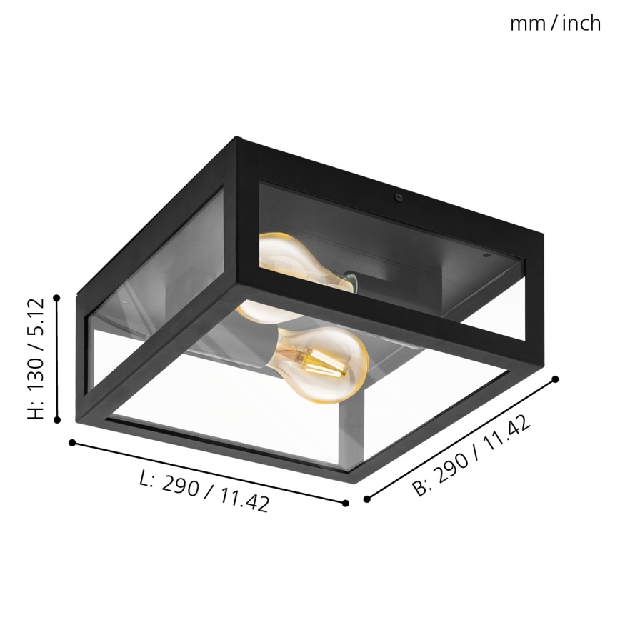 Eglo - Luz de exterior 1 2x60W IP44