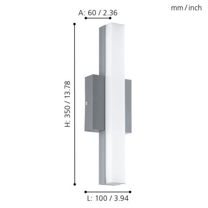 Eglo - LED candeeiro exterior LED/8W/230V IP44