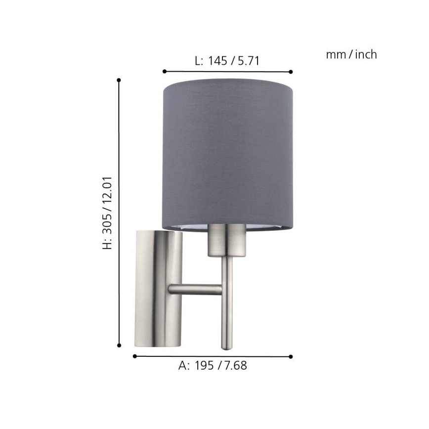 Eglo - Applique de parede 1xE27/60W/230V