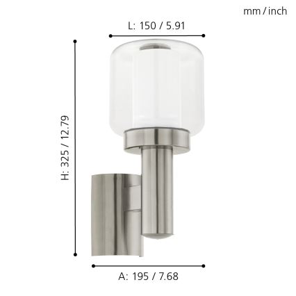 Eglo - Luz de parede de exterior 1xE27/40W IP44