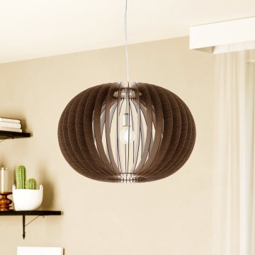 Eglo 95026 - Lustre pendente STELLATO 1xE27/60W/230V Ø 70 cm castanho