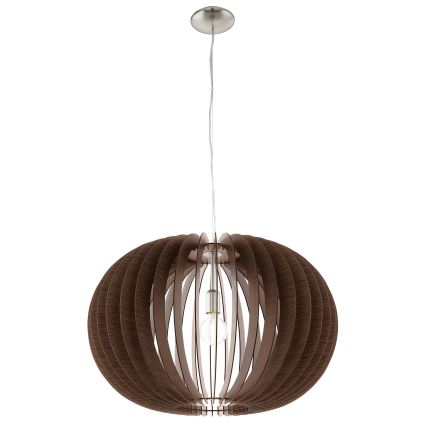 Eglo 95026 - Lustre pendente STELLATO 1xE27/60W/230V Ø 70 cm castanho