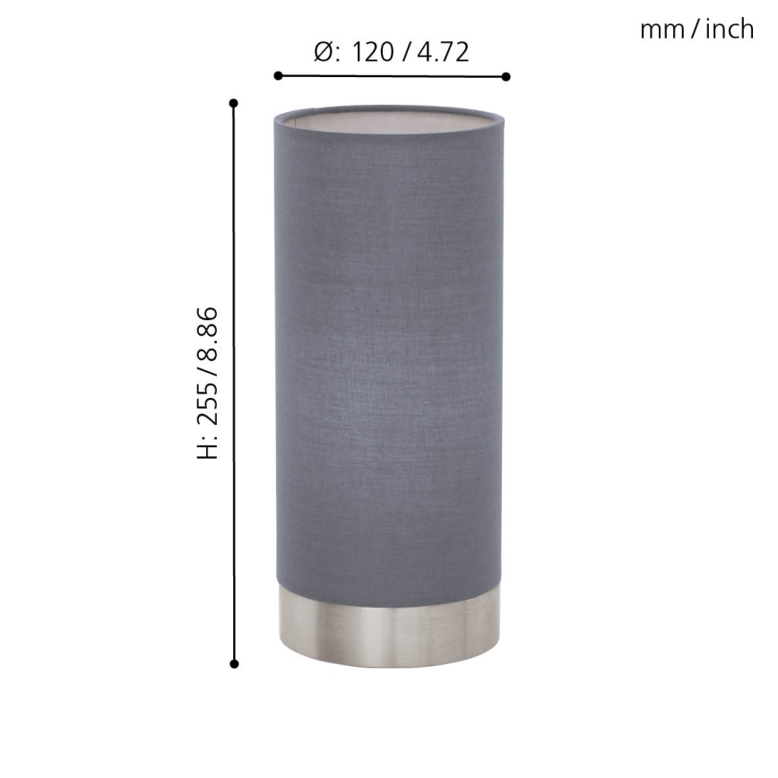 Eglo - Luz de mesa com regulação 1xE27/60W/230V