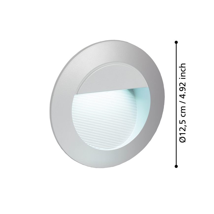 Eglo - Luz LED para exterior ZIMBA 1xLED/2,5W/230V IP65