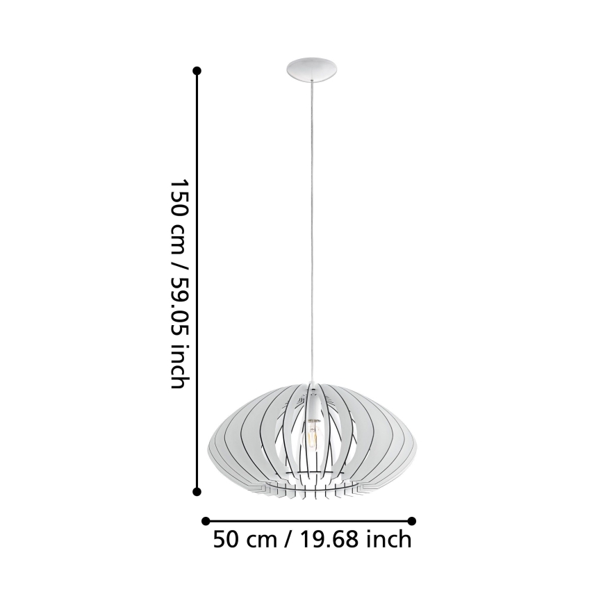 Eglo 95254 - Lustre COSSANO 2 1xE27/60W/230V