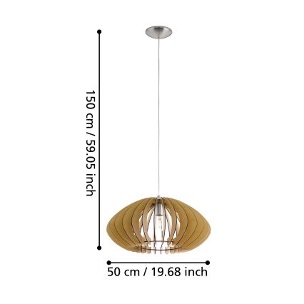 Eglo - Candelabro 2 1xE27/60W/230V