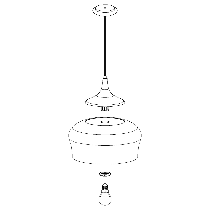 Eglo - Candelabro 1xE27/60W/230V