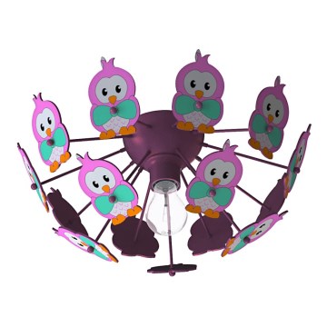 Eglo 95637 - Luz de teto de criança VIKI 2 1xE27/60W/230V rosa