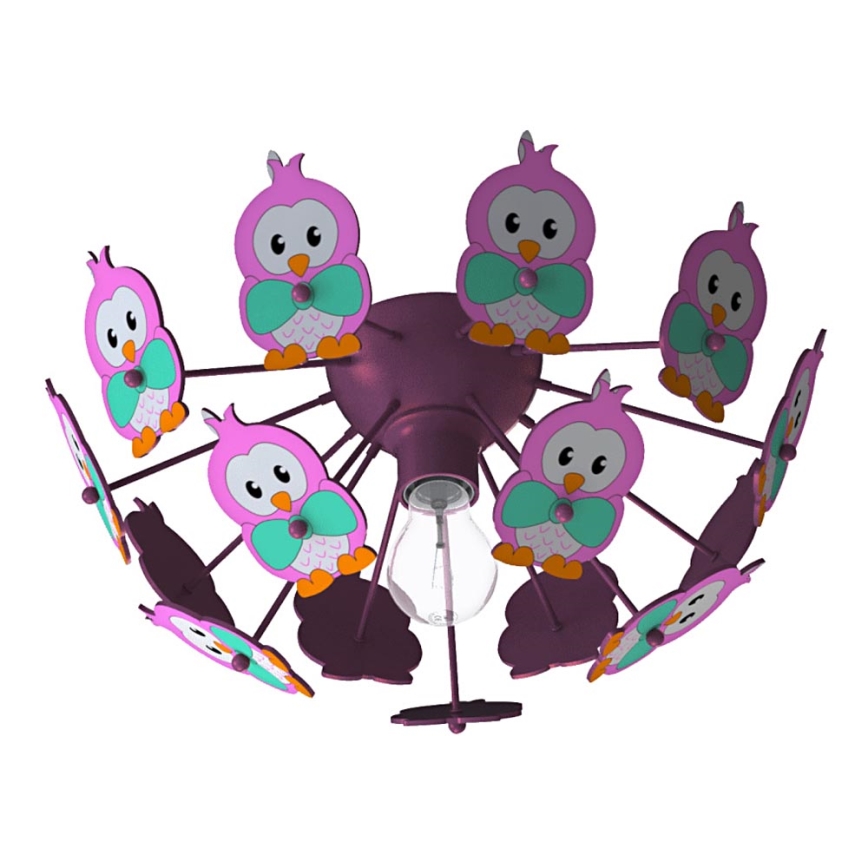 Eglo 95637 - Luz de teto de criança VIKI 2 1xE27/60W/230V rosa