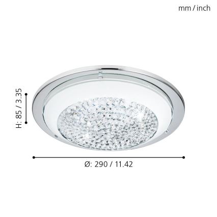 Eglo 95639 - Luminária LED de teto embutida ACOLLA 3xLED/3,6W/230V
