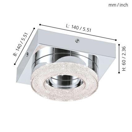 Eglo - Plafon LED LED/4W/230V