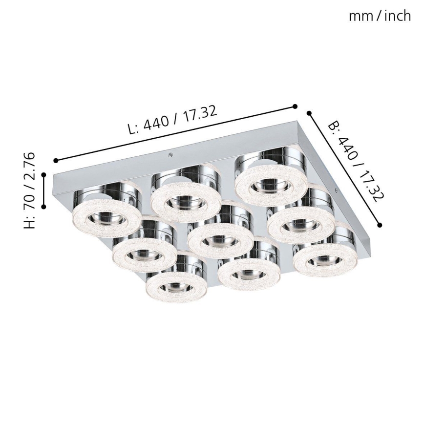 Eglo 95665 - Plafon LED FRADELO 9xLED/4W/230V
