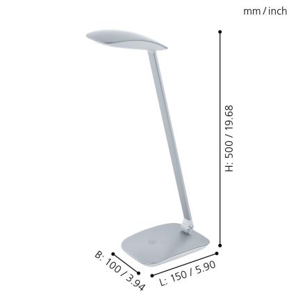 Eglo - Candeeiro de mesa LED regulável LED/4,5W/USB