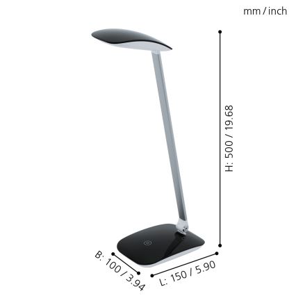 Eglo - Candeeiro de mesa fosco LED 1xLED/4,5W/USB