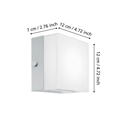 Eglo 95747 - Aplique de parede ALEA 2 LED/3,7W/230V