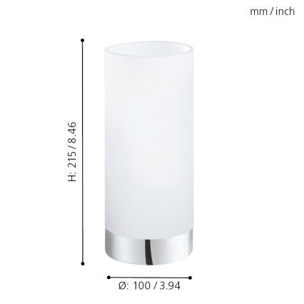 Eglo - Lâmpada de mesa 1 1xE27/60W/230V