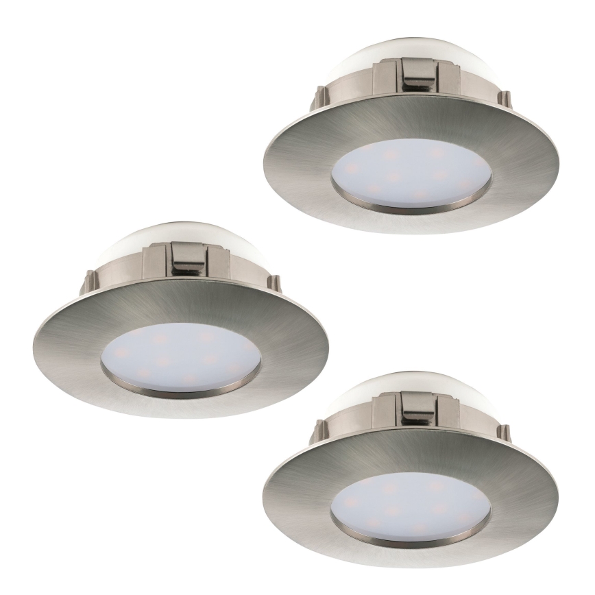 Eglo - Conjunto de 3 spots LED embutidos PINEDA LED/6W/230V