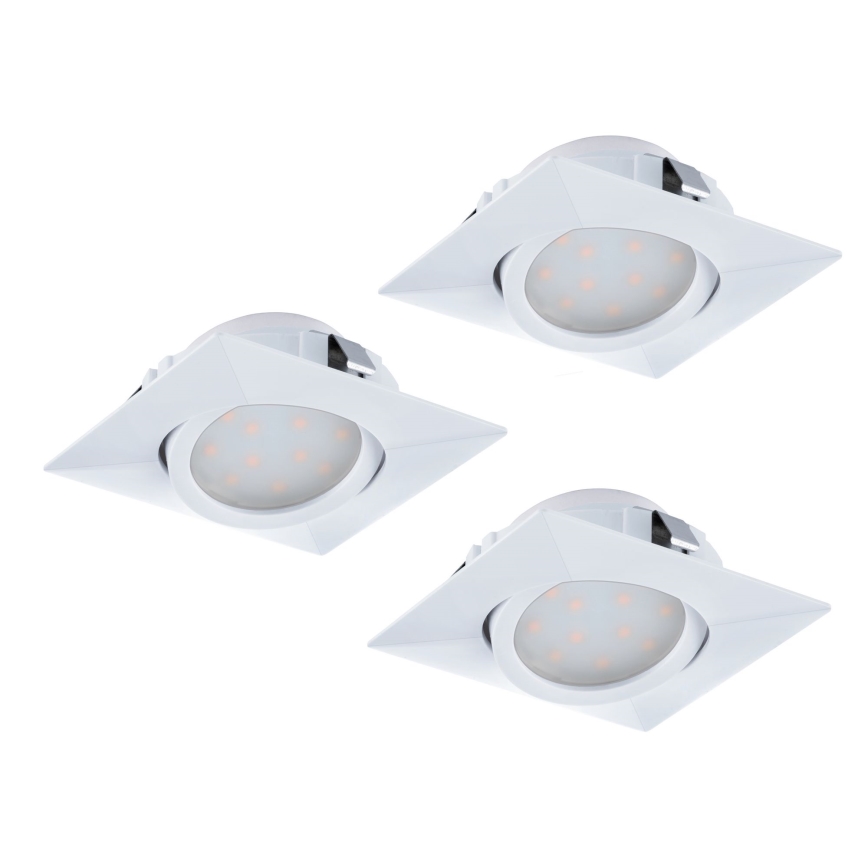 Eglo - CONJUNTO 3x Foco de encastrar LED PINEDA 1xLED/4,9W/230V