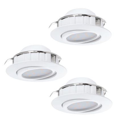 Eglo - CONJUNTO 3x luminárias de embutir LED PINEDA LED/4,9W/230V