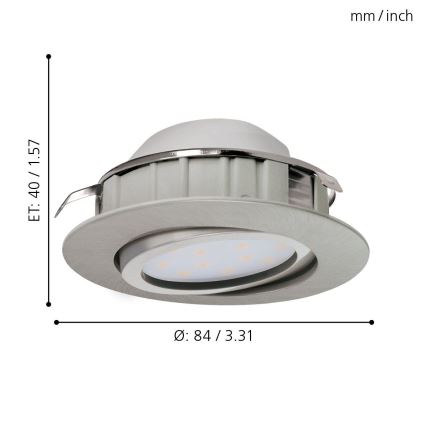 Eglo - Luminária de embutir LED/6W/230V