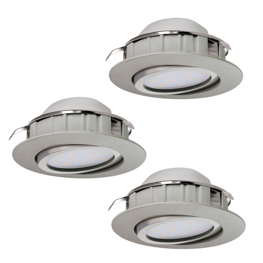 Eglo - Conjunto de 3 luminárias LED de embutir PINEDA LED/6W/230V