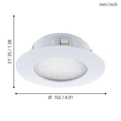 Eglo - Foco de encastrar LED 1xLED/11W/230V