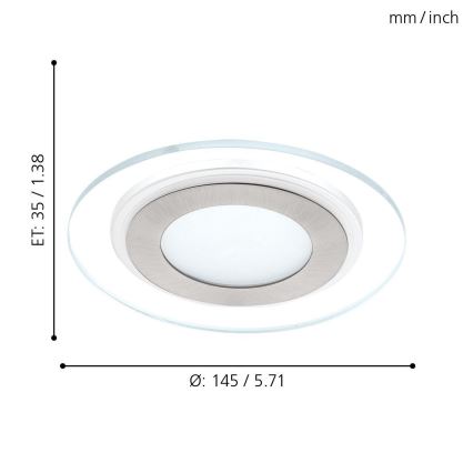 Eglo - Foco de encastrar LED 1 LED/11W/230V