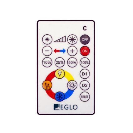 Eglo - Luminária de teto LED dimmerizável LED/20W/230V + controlo remoto