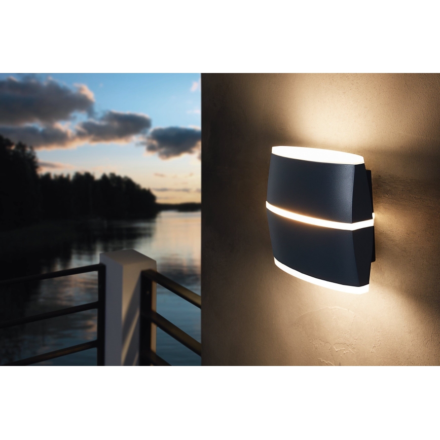 Eglo - Luz de parede LED de exterior 2xLED/6W IP44
