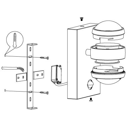 Eglo 96019 - Aplique de parede LED para exterior com sensor SESIMBA 1 2xLED/3,7W IP44