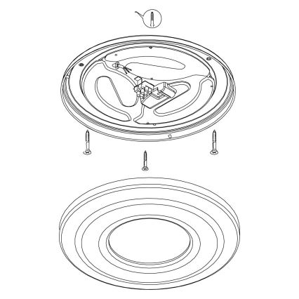 Eglo - Luz de teto LED 1 LED/24W/230V