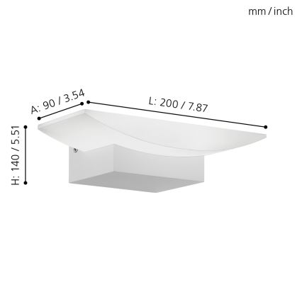 Eglo - Aplique de parede LED/5,6W/230V
