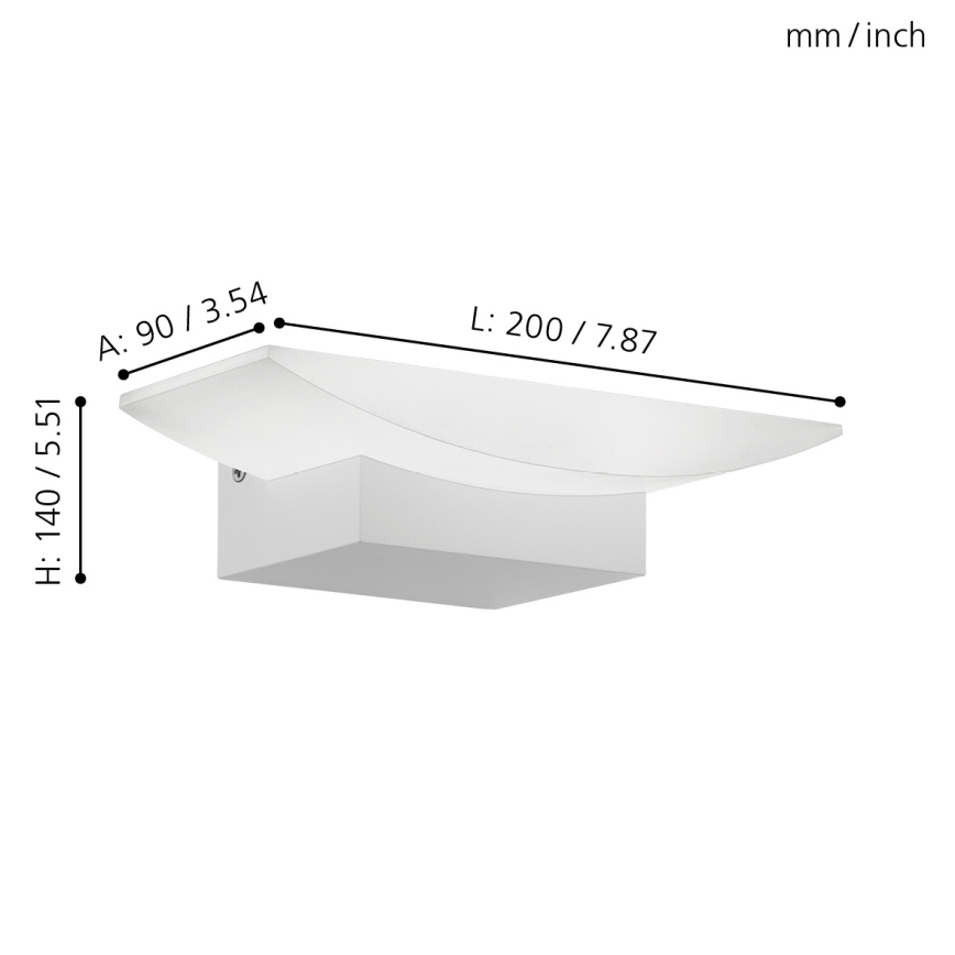 Eglo - Aplique de parede LED/5,6W/230V