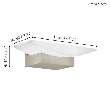 Eglo - Aplique de parede LED/5,6W/230V