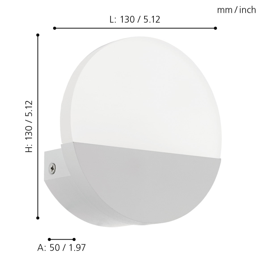 Eglo - Luz de parede LED 1 1xLED/4,5W/230V