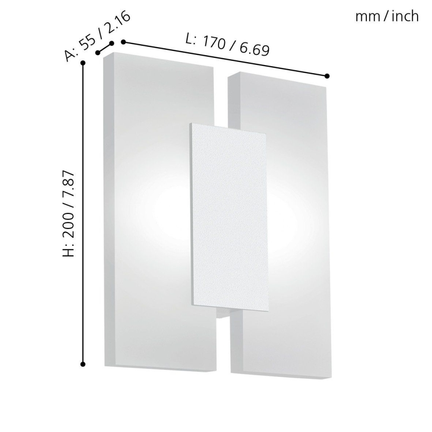 Eglo - Luz de parede LED 2 2xLED/4,5W/230V