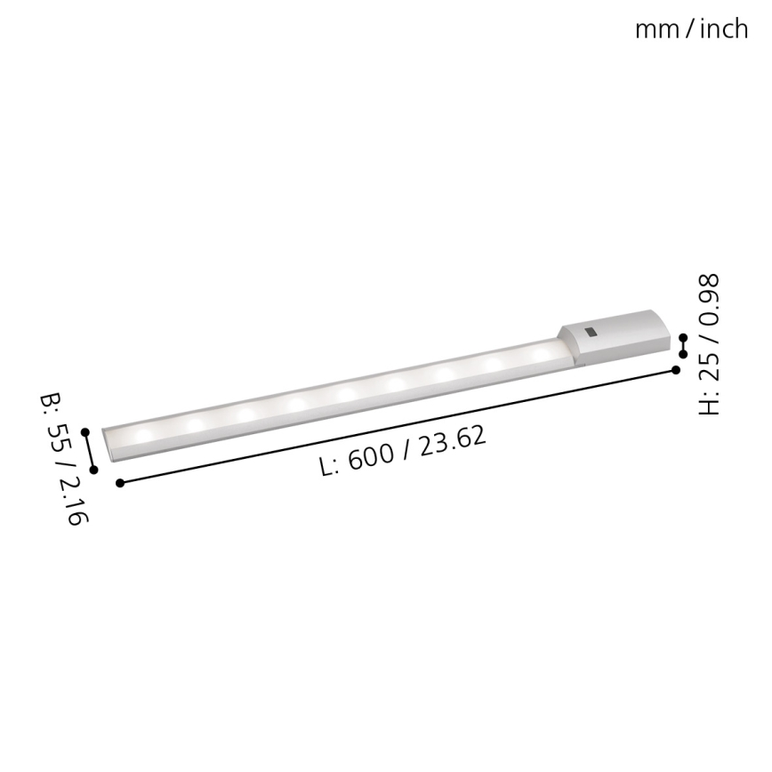 Eglo - Iluminação de armário de cozinha LED com sensor LED/8,1W/230V